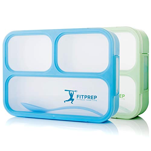 FITPREP® Premium Lunchbox für Kinder & Erwachsene I 2 Stück