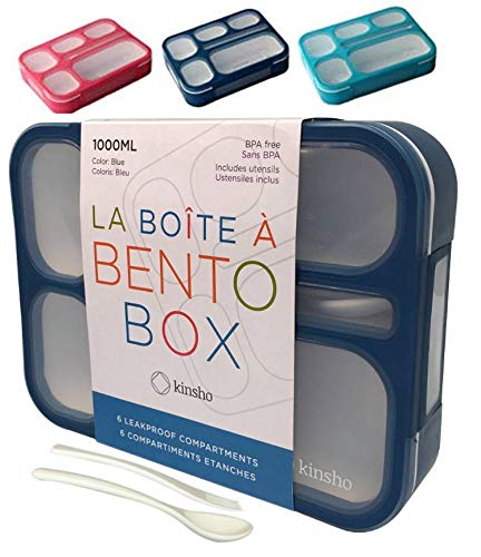 KINSHO Bento-Box Lunch Containers for Kids & Adults